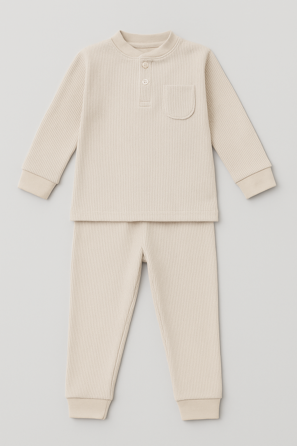 Featherhead_Baby_Top_Bottom_Set_FN-6519_-_Flat_Lay_Front.png Top & Bottom Set FN-6519 | Matching Clothing Set for Comfort and Style - Image 1